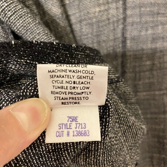 Eileen Fisher Blazer Cardigan XL Linen One Button Relaxed Boho Artsy Coastal - Picture 6 of 7